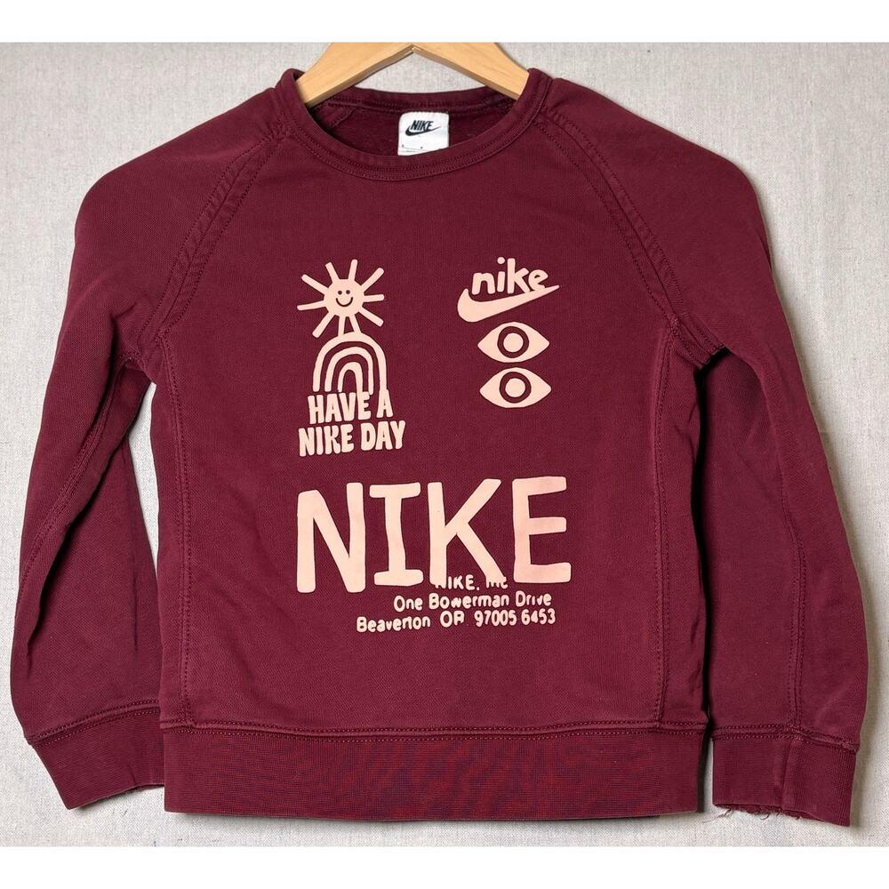 Nike Sportswear Sweatshirt Boys Sz SM Have A Nike Day Skate Casual School Travel